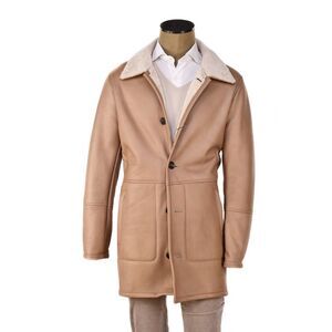 Hettabretz ISA Leather Shearling Overcoat